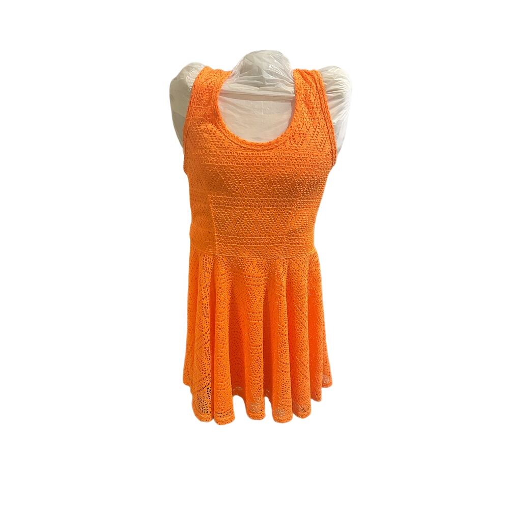 Neon Orange Mesh summer dress